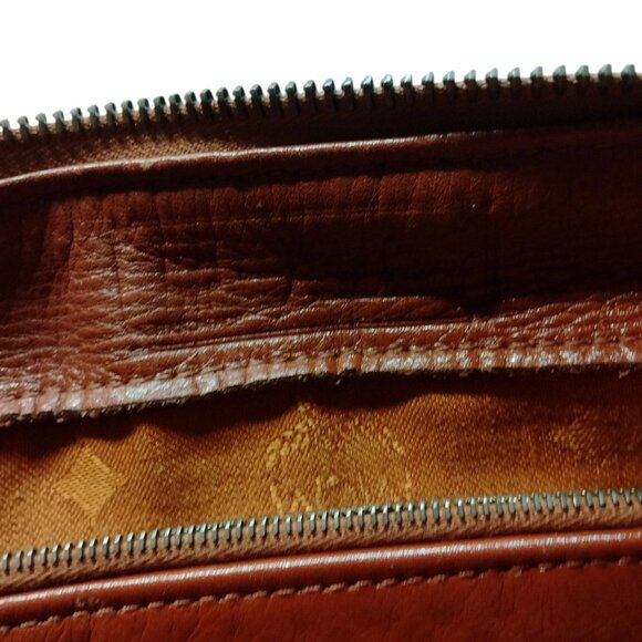 (L2) MCM Hand Bag Brown PVC - Picture 7 of 9